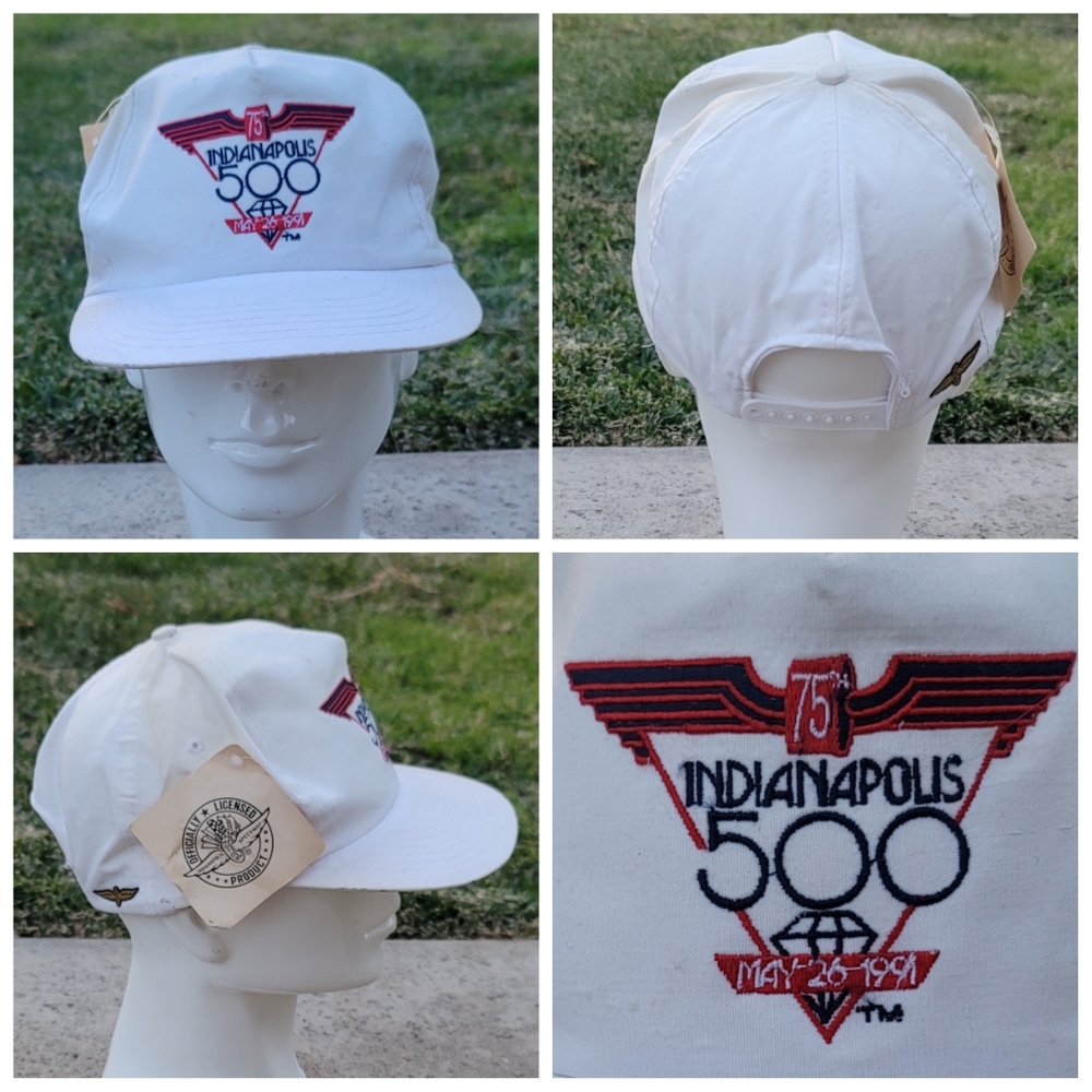 Vtg 1991 Indianapolis 500 75th Anniversary Snapback Hat
